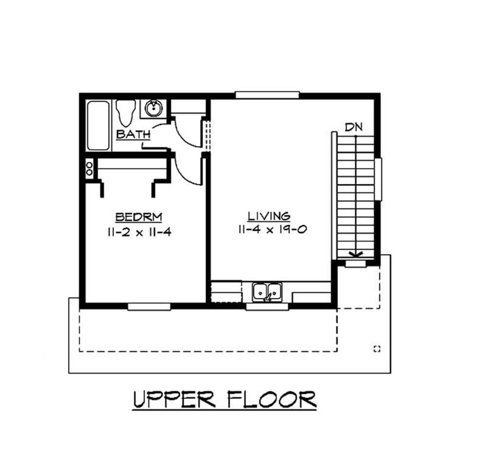 Floor Plan Second Story of Small House Plans #115-1407